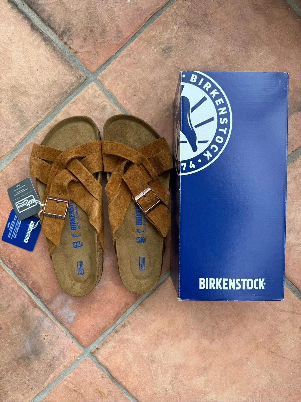 Birkenstock suede crossover
